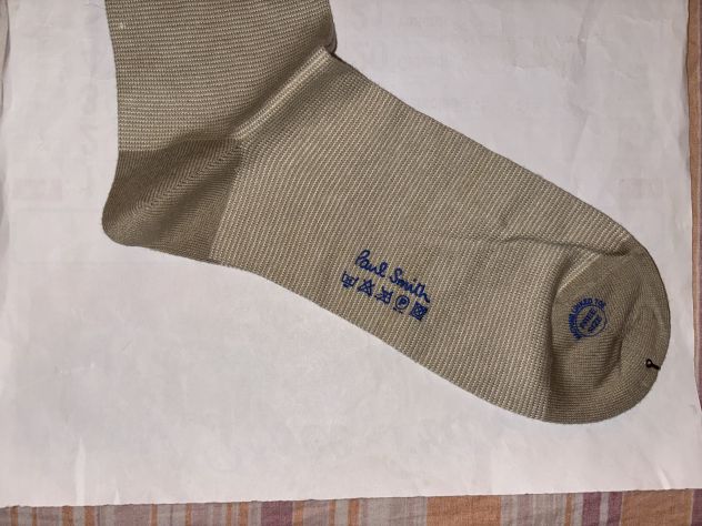 CALZE NUOVE CON CARTELLINO DA UOMO FIRMATE ORIGINALI PAUL SMITH,MADE IN ITALY - Foto 7
