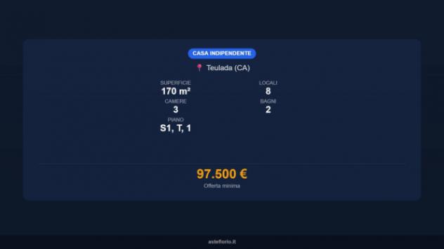 Immobile in asta di 170 m² con più di 5 locali e box auto in vendita a Teulada - Foto 16