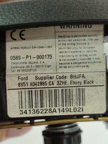 AIRBAG VOLANTE FORD EcoSport Serie 8V51A042B85CA (12) - Foto 4