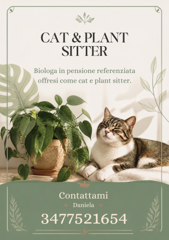 Cat & Plant Sitter Municipi XII - XIV e zone limitrofe