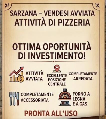 Pizzeria in vendita a Sarzana