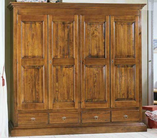 Armadio 4porte 4cassetti L234 P61 H221 cod 10029