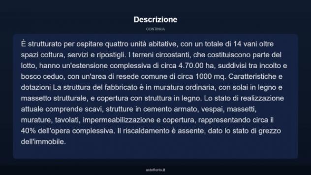 Immobile in asta di 500 m² con più di 5 locali in vendita a Firenzuola - Foto 13