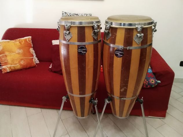 Batteria da studio dixon +coppia di Conga AMAT anni 70 come da foto - Foto 7