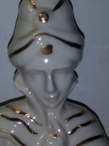 STATUINA IN CERAMICA FILETTATA ORO ZECCHINO AN 60 - Foto 3