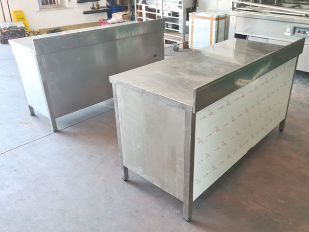 VARI TAVOLI DA LAVORO ACCIAIO INOX USATI - Foto 9