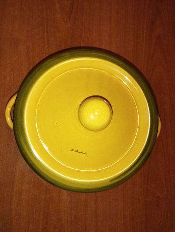 PENTOLA IN TERRACOTTA DA 28cm DECORATA A  MANO - Foto 2