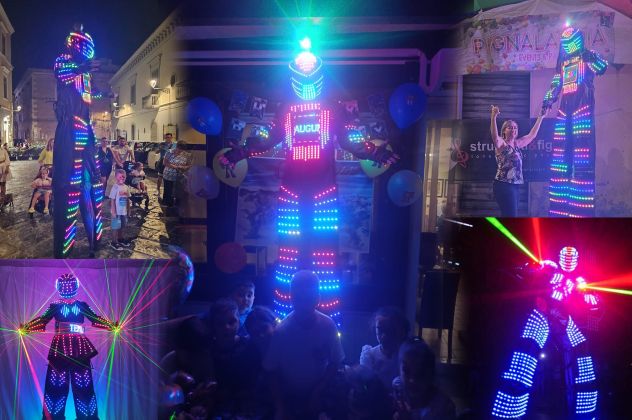 MANGIAFUOCO BALLERINE BRASILIANE Ventre Robot Luminosi TRAPOLIERI GIOCOLIERI - Foto 4
