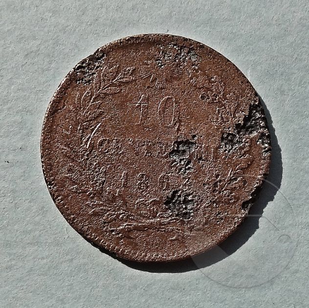 ITALIA 1863 Monete 10 Centesimi - B e BB