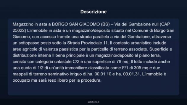 Immobile in asta di 78 m² in vendita a Borgo San Giacomo - Foto 3