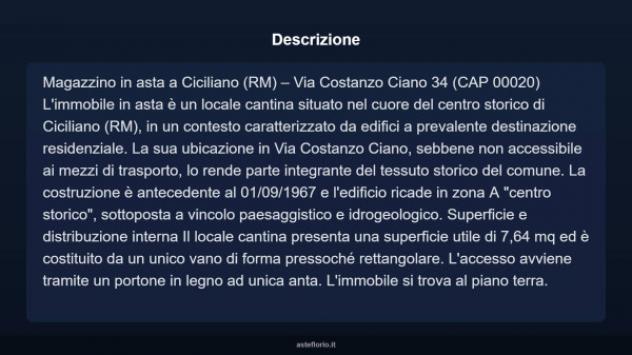 Immobile in asta di 7 m² in vendita a Ciciliano - Foto 9