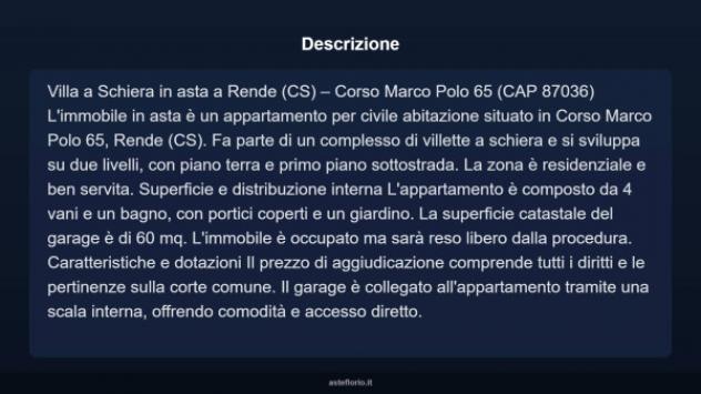 Immobile in asta di 60 m², box auto in vendita a Rende - Foto 3