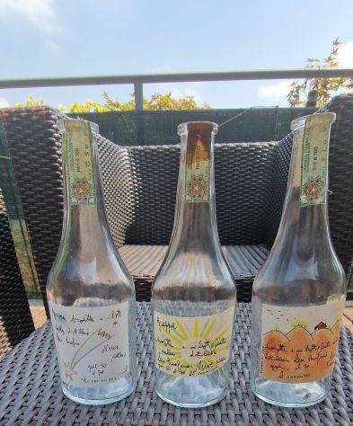 Bottiglie grappa vuote Romano Levi Alba