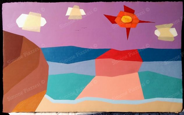 Quadro di Simone Piazzesi - TRAMONTO SULLA BAIA (2023)