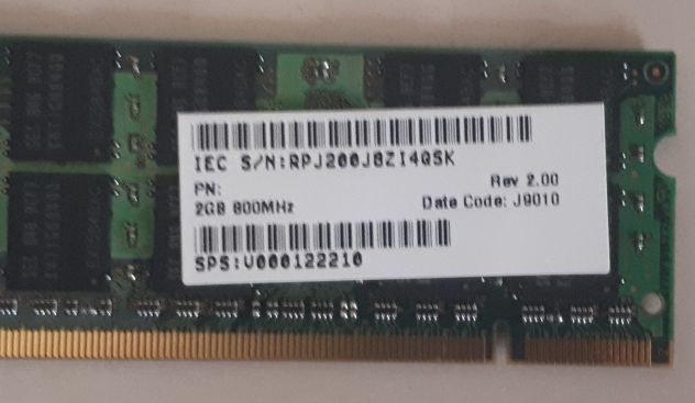 RAM SO-DIMM 2GB PC2-6400S-666 800Mhz - Foto 2