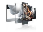 Quadro Bacio Alieno - Grigio - 100x50 E 200x100 ARREDALACASA