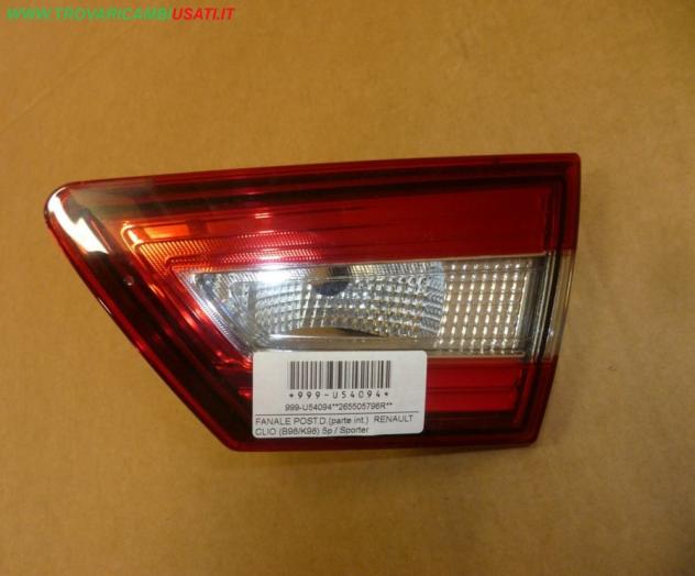 FANALE POST.D.(parte int.) RENAULT CLIO (B98/K98) 5p / Sporter  Parti elettriche  Fanaleria  Fanali  Fanale int. post. d RENAULT - CLIO IV 3/5P E SPOR