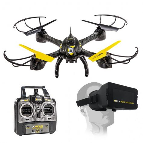 Drone Quadricottero con Visore 3D Vr Mask Ultradrone X40.0