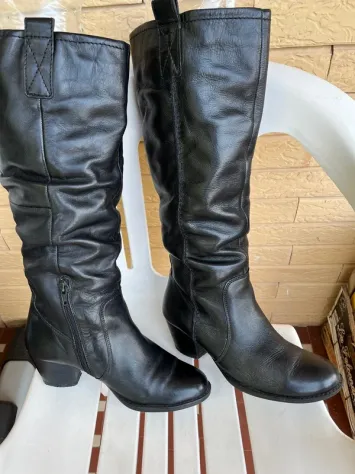 Stivali neri in vera pelle, 39 - Foto 2
