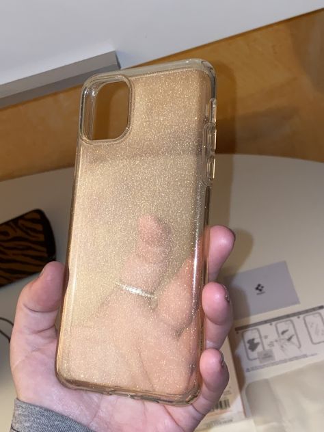COVER TRASPARENTE CON GLITTER/BRILLANTINI PER SMARTPHONE IPHONE 11 PRO MAX,SPIGE - Foto 9