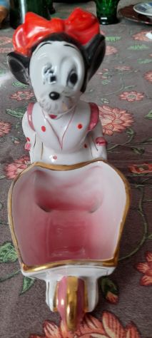 Minnie con carriola in ceramica 15x16 vintage - Foto 4