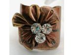 ANTICO BELLISSIMO BRACCIALE BIJOUX IN RAME E STRASS AUTENTICO EPOCA 1950.