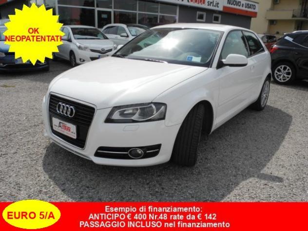 AUDI A3 1.6 TDI 90cv 3p. F.AP. -OK NEOPATENTATI- EURO 5/A rif. 24052033