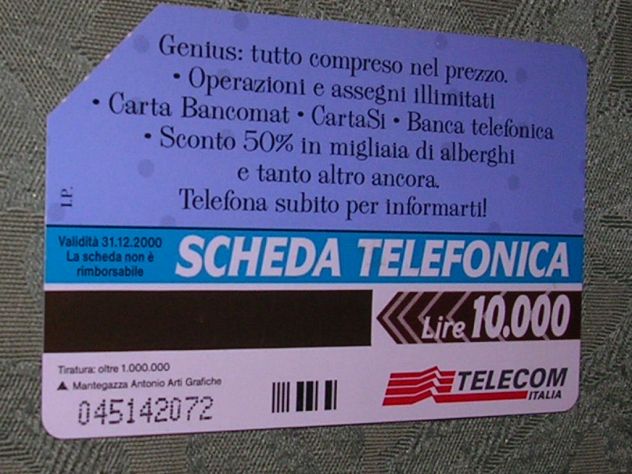SCHEDA TELEFONICA ITALIA 7U