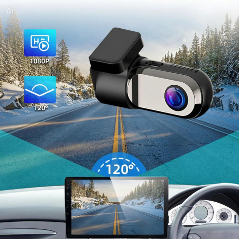 Dash Cam Auto mini Full HD 1080P – Videocamera 120° con Visione Notturna