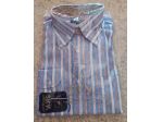camicia classica a righe tg. L maniche lunghe - nuova confezionata