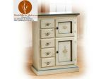 Arredi Classici Mobili Decorati: Stipo 2 Porte 5 Cass Bianco Filo Azzurro Affare