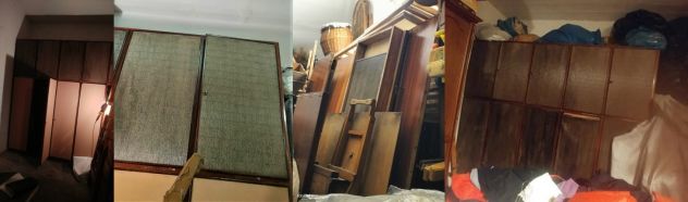 per amatori pezzi d'epoca armadio vintage anni 60 doppio a 5 ante ampio