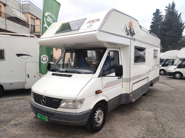 CAMPER ARCA MERCEDES MANSARDATO 7 POSTI DOPPIA DINETTE CLIMATIZZATORE LETTI CASTELLO FOTOVOLTAICO GENERALI USATI 538 - Foto 2