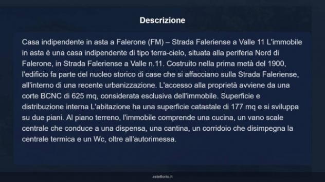 Immobile in asta di 177 m² con più di 5 locali e box auto in vendita a Falerone - Foto 16