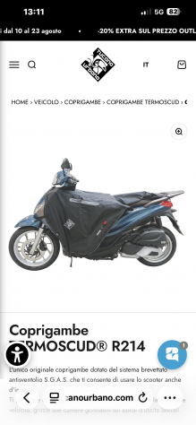 Copri gambe per scooter Tucano