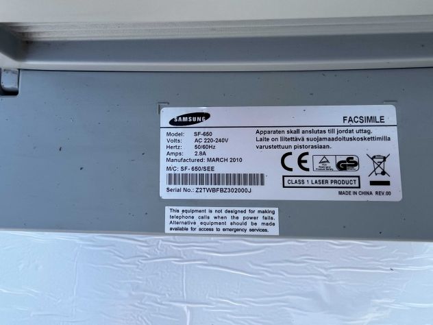 Samsung SF-650 Stampante Fax laser multifunzione - Foto 7
