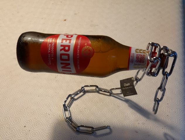 Portabottiglie chain in metallo a forma di catena - Foto 2