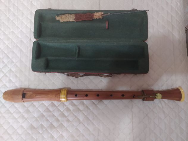 Antico flauto dolce contralto o tenore raro in legno marchio Barenreiter - Foto 4