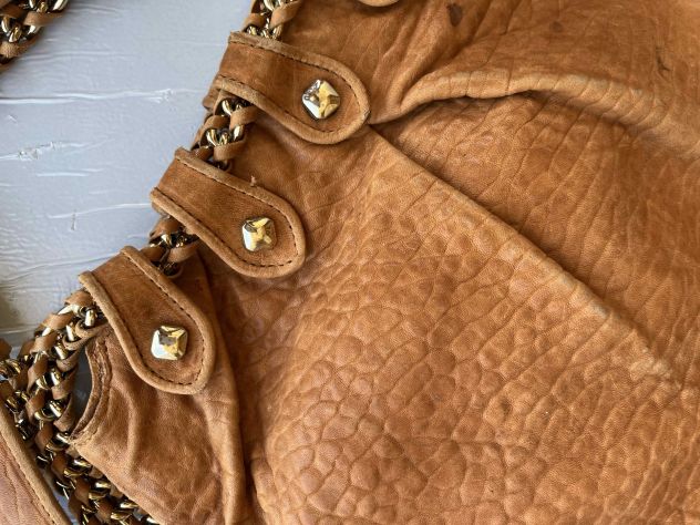 MCM borsa donna in pelle martellata brandy - Foto 5