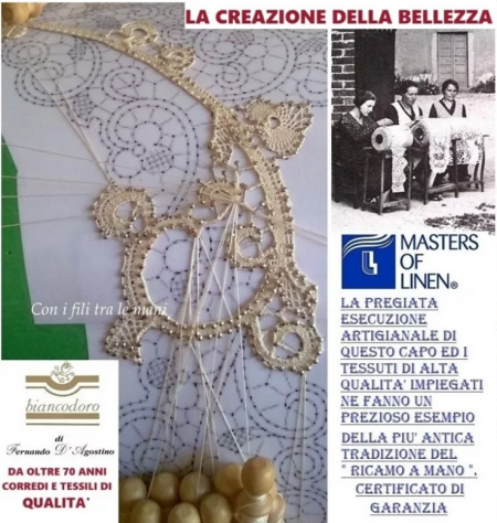 Complementi arredo unici da collezione corsie fasce runner lino ricamo a mano - Foto 8