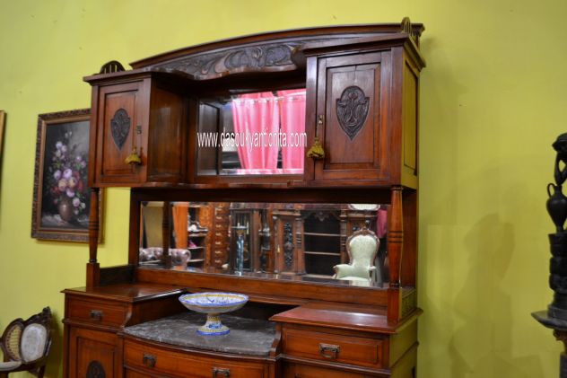 Credenza doppio corpo del XX secolo stile Liberty - Foto 5