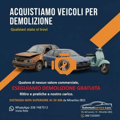 RITIRIAMO IL TUO VEICOLO DA DEMOLIZIONE!