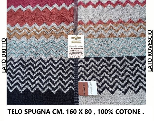 Teli spugna MISSONI , mare piscina bagno ecc. cm. 160 x 80 unisex - Foto 8