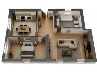 Bilocale grande 70 mq con cucina separata e box auto