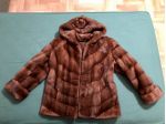 Giacca in visone colore cognac