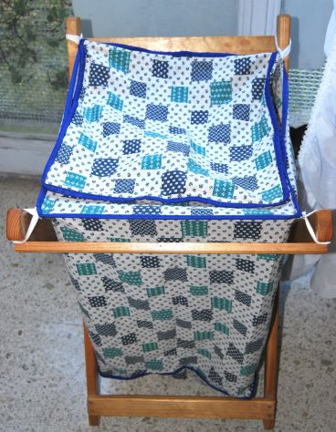 portabiancheria in legno con sacco in cotone - Foto 5