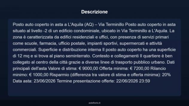 Immobile in asta di 12 m² in vendita a L'Aquila - Foto 4