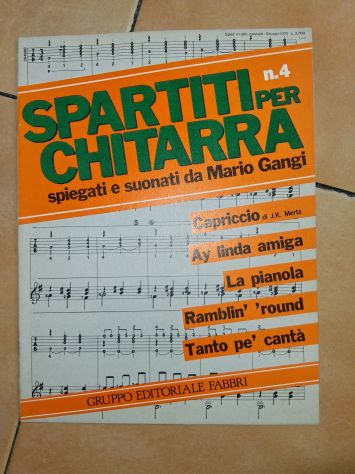 Blocco di 9 Spartiti e Corsi di Chitarra Vintage di Cimma - Gangi - Carcassi - Foto 6