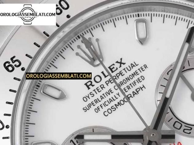 Rolex Replica DAYTONA 116520 1:1 BEST EDITION QUADRANTE BIANCO SU BRACCIALE SS SA4130 - Foto 5