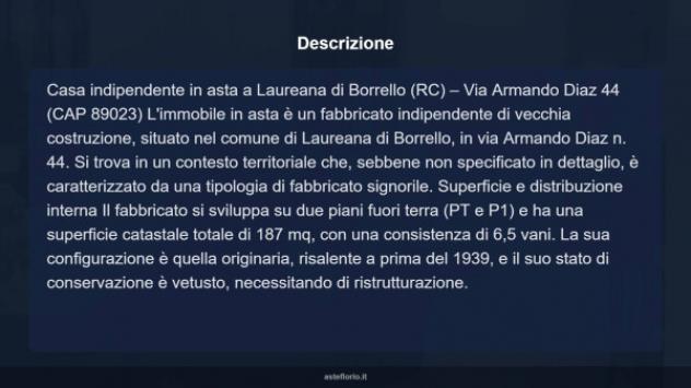 Immobile in asta di 187 m² con più di 5 locali in vendita a Laureana di Borrello - Foto 10